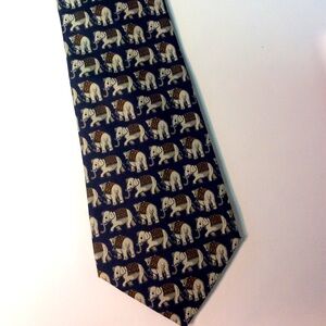 EUC Elephant Silk Tie